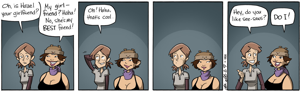 Classic lesbian pickup line.