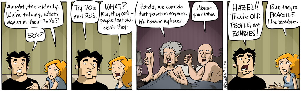 Hazel has never actually thought about old people in her entire life.
