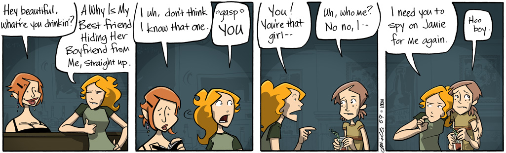 Hazel pulls out a twenty and snaps it a few times in front of Erin, her eyebrows wiggling.