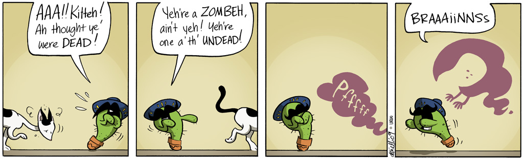 You could definitely argue that a fart is sort of undead.