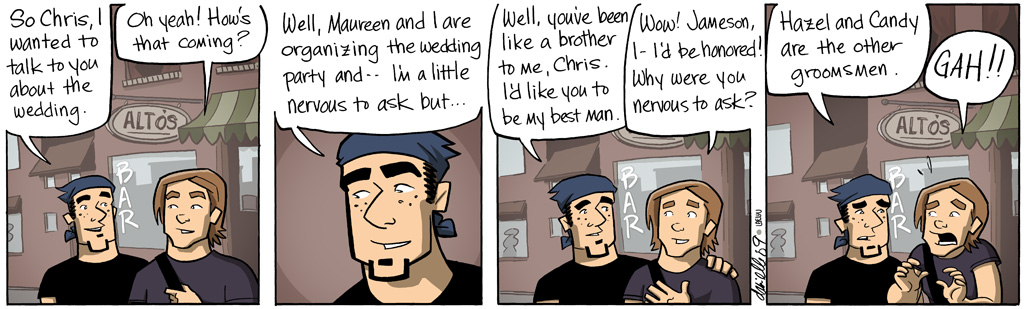 Chris isn't a horror movie fan, either.